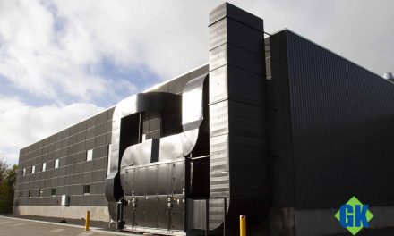 GK Danmark monterer procesudsugning og ventilationsanlæg i Polyprints nye produktionshal