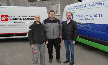 Murer- & Ingeniørfirmaet Bjarne Larsen ApS opkøber bore- og skæreafdeling i K & T Entreprise A/S og åbner ny afdeling i Kolding